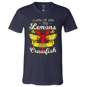 Crawfish Boil When Life Gives You Lemons Crayfish Festival V-Neck T-Shirt