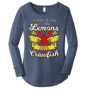 Crawfish Boil When Life Gives You Lemons Crayfish Festival Women's Perfect Tri Tunic Long Sleeve Shirt