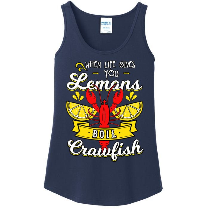 Crawfish Boil When Life Gives You Lemons Crayfish Festival Ladies Essential Tank