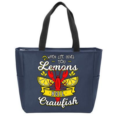 Crawfish Boil When Life Gives You Lemons Crayfish Festival Zip Tote Bag