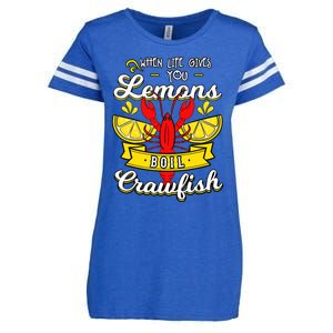 Crawfish Boil When Life Gives You Lemons Crayfish Festival Enza Ladies Jersey Football T-Shirt