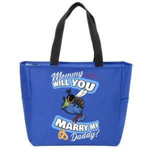 Cute Bee Wedding Offer Mommy Will You Marry My Daddy Great Gift Zip Tote Bag