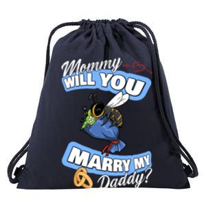 Cute Bee Wedding Offer Mommy Will You Marry My Daddy Great Gift Drawstring Bag