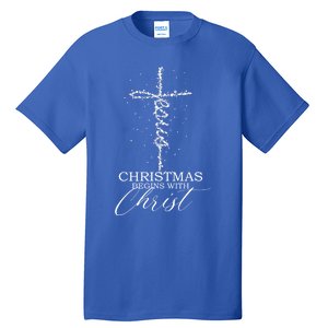 Christmas Begins With Christ Jesus Faithful Christian Light Tall T-Shirt