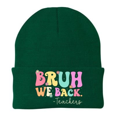 Cute Bruh We Back Teachers Women Back To School Gifts Knit Cap Winter Beanie