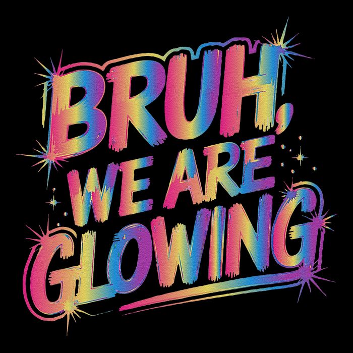 Colorful Bruh We Are Glowing Matching Family Birthday Party Backpack