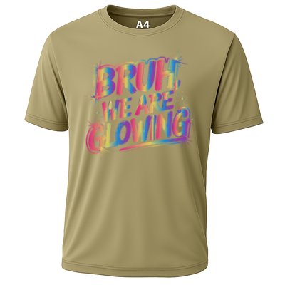 Colorful Bruh We Are Glowing Matching Family Birthday Party Performance Shirt