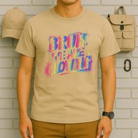 Colorful Bruh We Are Glowing Matching Family Birthday Party T-Shirt
