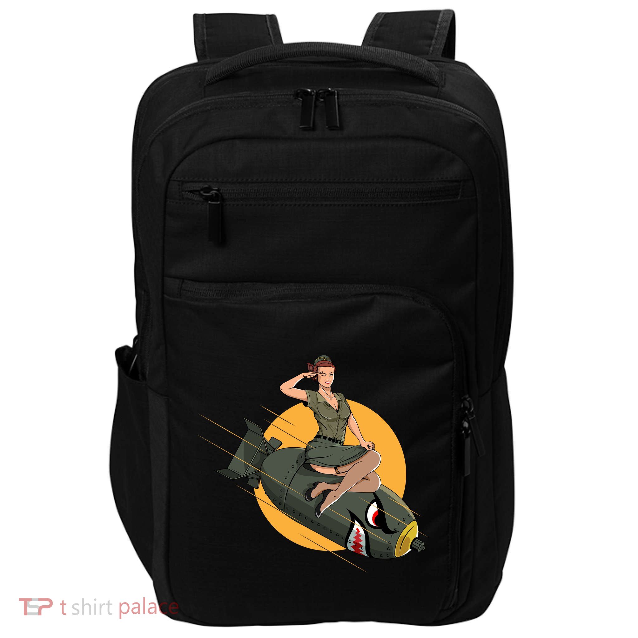 Cherry Bomb WW2 Pin Up Girl Impact Tech Backpack
