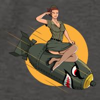 Cherry Bomb WW2 Pin Up Girl Vector Backpack
