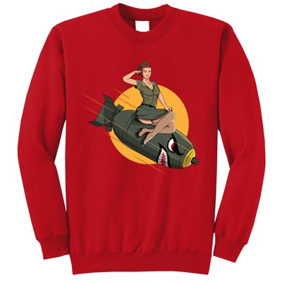 Cherry Bomb WW2 Pin Up Girl Sweatshirt