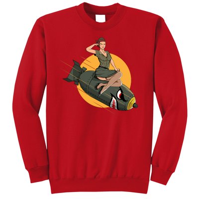 Cherry Bomb WW2 Pin Up Girl Sweatshirt