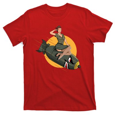 Cherry Bomb WW2 Pin Up Girl T-Shirt