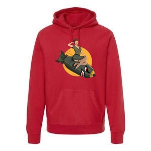 Cherry Bomb WW2 Pin Up Girl Premium Hoodie