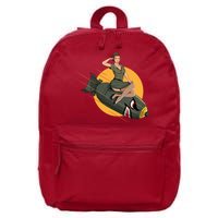 Cherry Bomb WW2 Pin Up Girl 16 in Basic Backpack