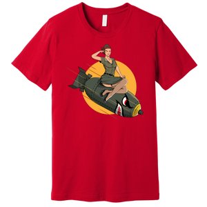 Cherry Bomb WW2 Pin Up Girl Premium T-Shirt