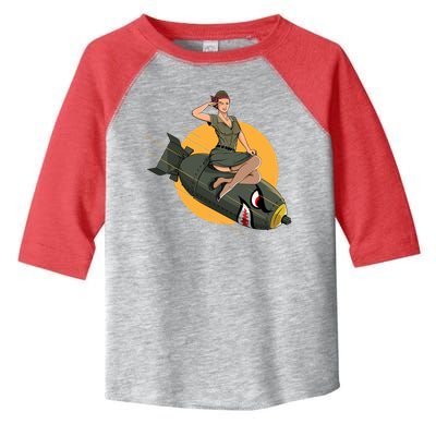 Cherry Bomb WW2 Pin Up Girl Toddler Fine Jersey T-Shirt