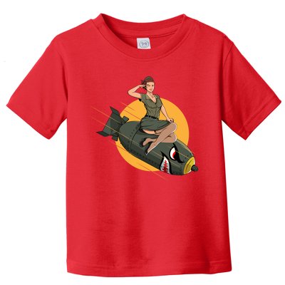 Cherry Bomb WW2 Pin Up Girl Toddler T-Shirt