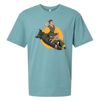 Cherry Bomb WW2 Pin Up Girl Sueded Cloud Jersey T-Shirt