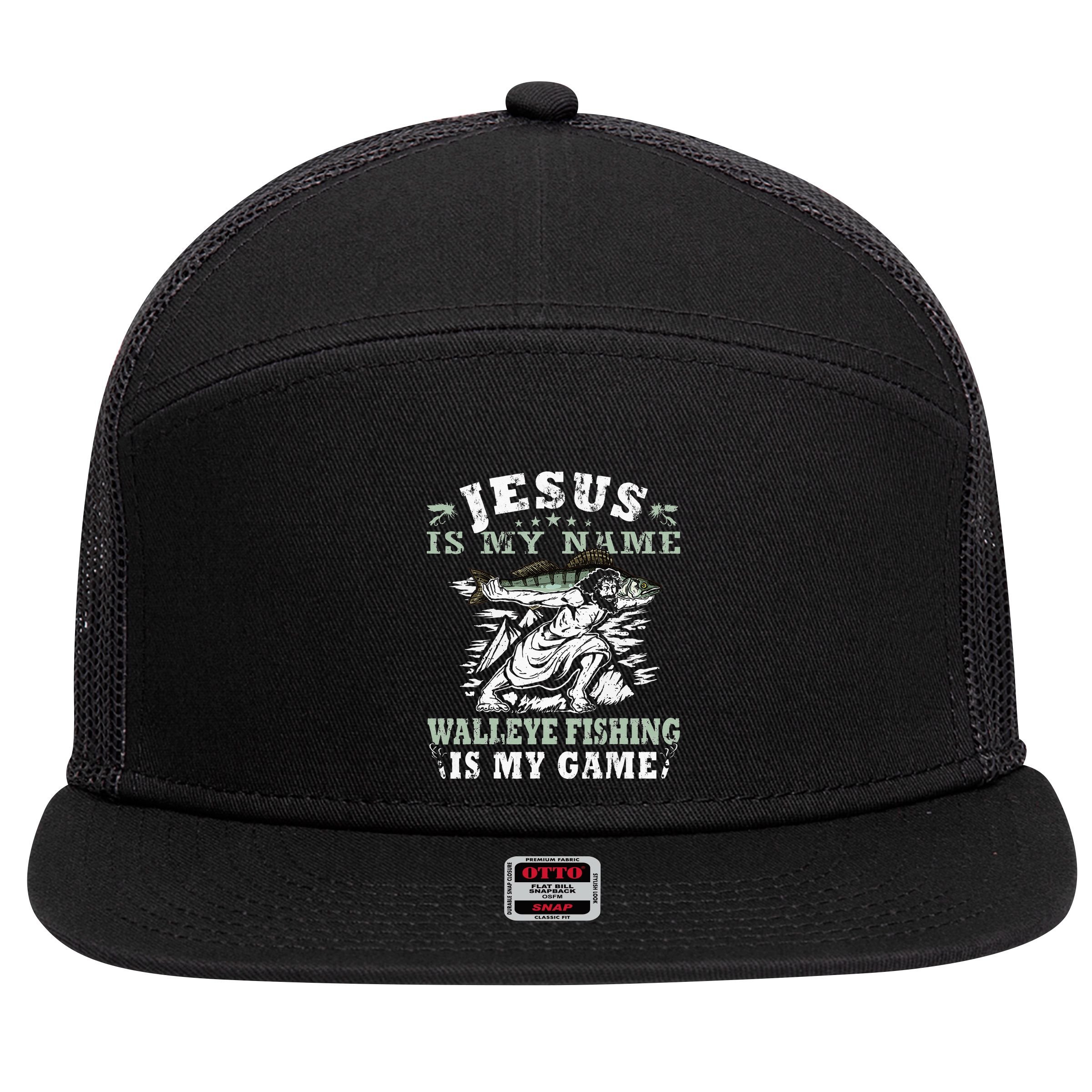 Catching big Walleye Fish over 25 inches Walleye Hunter 7 Panel Mesh Trucker Snapback Hat