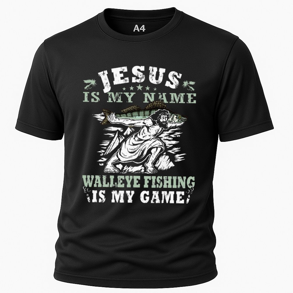 Catching big Walleye Fish over 25 inches Walleye Hunter Performance Shirt