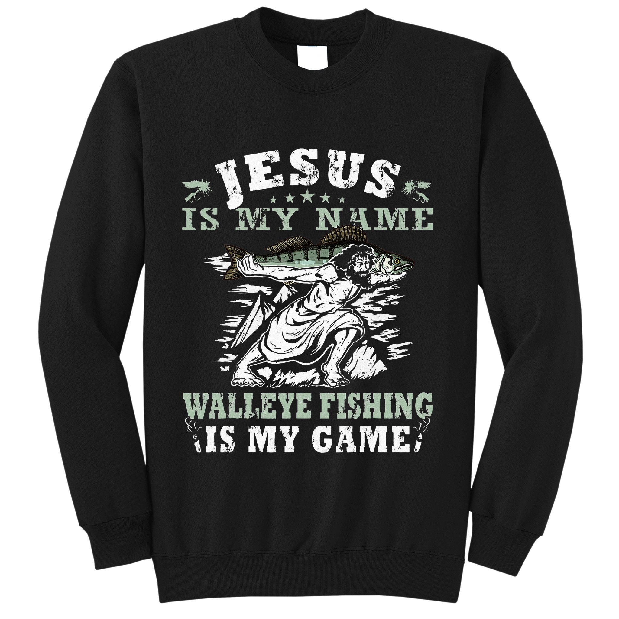 Catching big Walleye Fish over 25 inches Walleye Hunter Sweatshirt