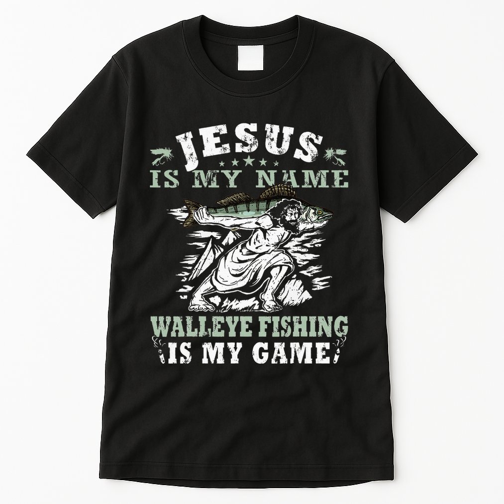 Catching big Walleye Fish over 25 inches Walleye Hunter Tall T-Shirt
