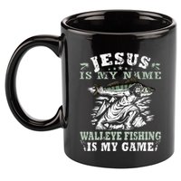 Catching big Walleye Fish over 25 inches Walleye Hunter 11oz C Handle Ceramic Mug