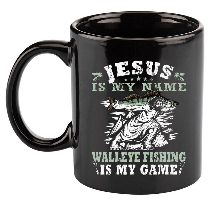 Catching big Walleye Fish over 25 inches Walleye Hunter 11oz C Handle Ceramic Mug