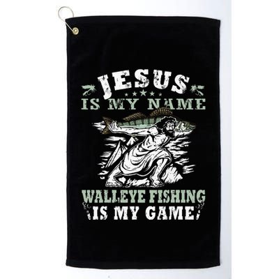 Catching big Walleye Fish over 25 inches Walleye Hunter Golf Towel