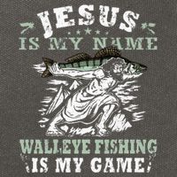Catching big Walleye Fish over 25 inches Walleye Hunter Cotton Canvas Backpack