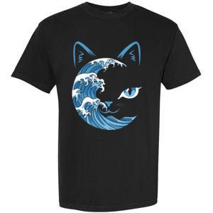 Cat Bule Wave Blue Cats Wave Blue Wave Of Cat Ladies Garment-Dyed Heavyweight T-Shirt