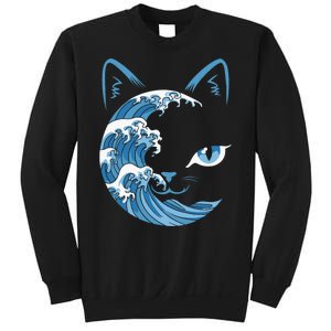 Cat Bule Wave Blue Cats Wave Blue Wave Of Cat Ladies Sweatshirt