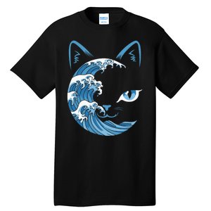 Cat Bule Wave Blue Cats Wave Blue Wave Of Cat Ladies Tall T-Shirt