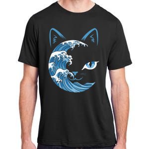 Cat Bule Wave Blue Cats Wave Blue Wave Of Cat Ladies Adult ChromaSoft Performance T-Shirt