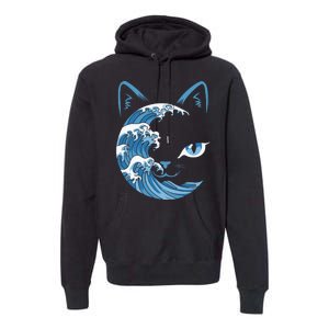 Cat Bule Wave Blue Cats Wave Blue Wave Of Cat Ladies Premium Hoodie