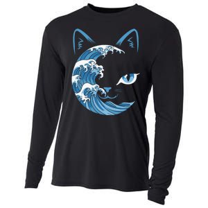 Cat Bule Wave Blue Cats Wave Blue Wave Of Cat Ladies Cooling Performance Long Sleeve Crew