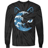 Cat Bule Wave Blue Cats Wave Blue Wave Of Cat Ladies Tie-Dye Long Sleeve Shirt