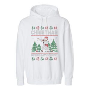 Christmas Begins With Christ Funny Ugly Christmas Jesus Garment-Dyed Fleece Hoodie