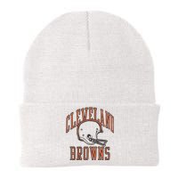 C.L.E.V.E.L.A.N.D B.R.O.W.N.S White Helmet Knit Cap Winter Beanie