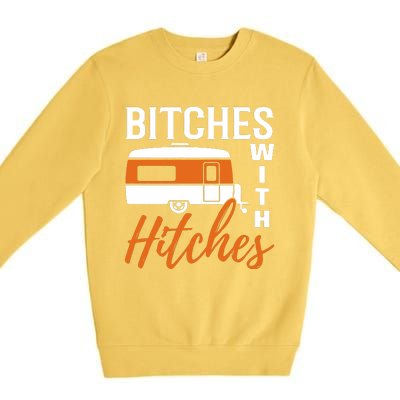 Camping Bitches With Hitches Premium Crewneck Sweatshirt