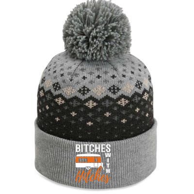 Camping Bitches With Hitches The Baniff Cuffed Pom Beanie