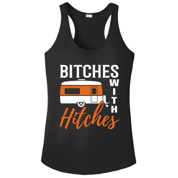 Camping Bitches With Hitches Ladies PosiCharge Competitor Racerback Tank