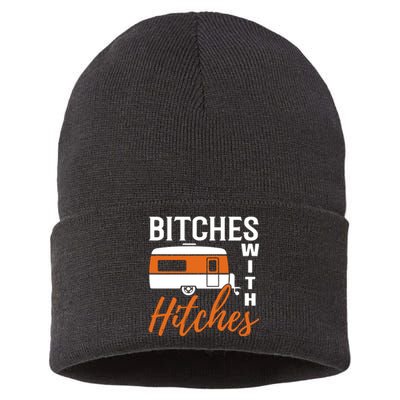 Camping Bitches With Hitches Sustainable Knit Beanie