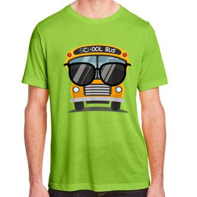 Cool Bus With Sunglasses School Bus Party Adult ChromaSoft Performance T-Shirt