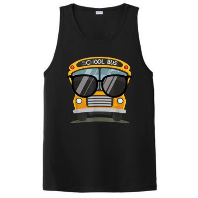 Cool Bus With Sunglasses School Bus Party PosiCharge Competitor Tank