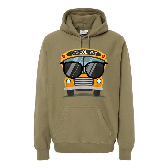 Cool Bus With Sunglasses School Bus Party Premium Hoodie