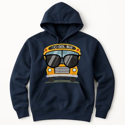 Cool Bus With Sunglasses School Bus Party Hoodie