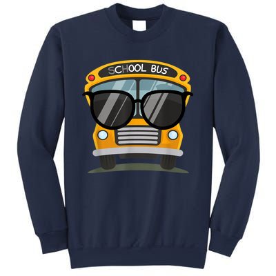 Cool Bus With Sunglasses School Bus Party Sweatshirt