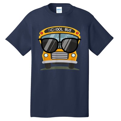 Cool Bus With Sunglasses School Bus Party Tall T-Shirt